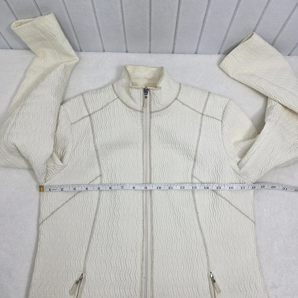 PENDLETON Vintage ZIP Up Front Cream Textured LINED‎ JACKET Size S